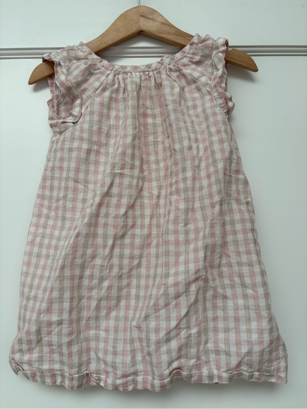 Bonpoint Pink and White Gingham Cotton Dress